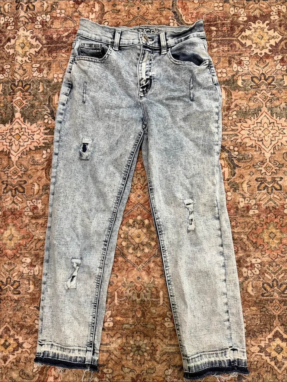 Justice Light Wash Distressed Girls’ Jeans